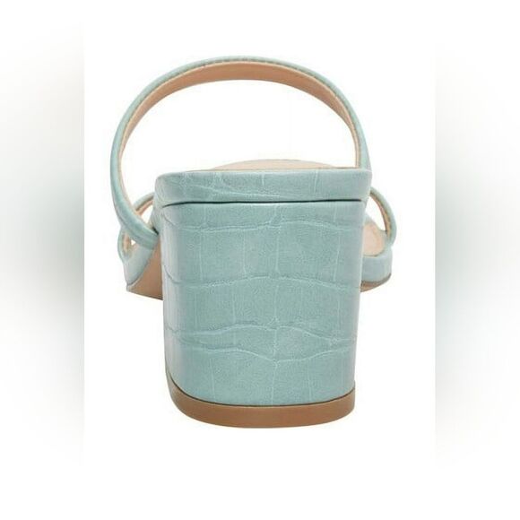 NEW Steve Madden Women's Sandals Size 9.5M Green Block Heel Slip-On Strappy - Picture 4 of 14